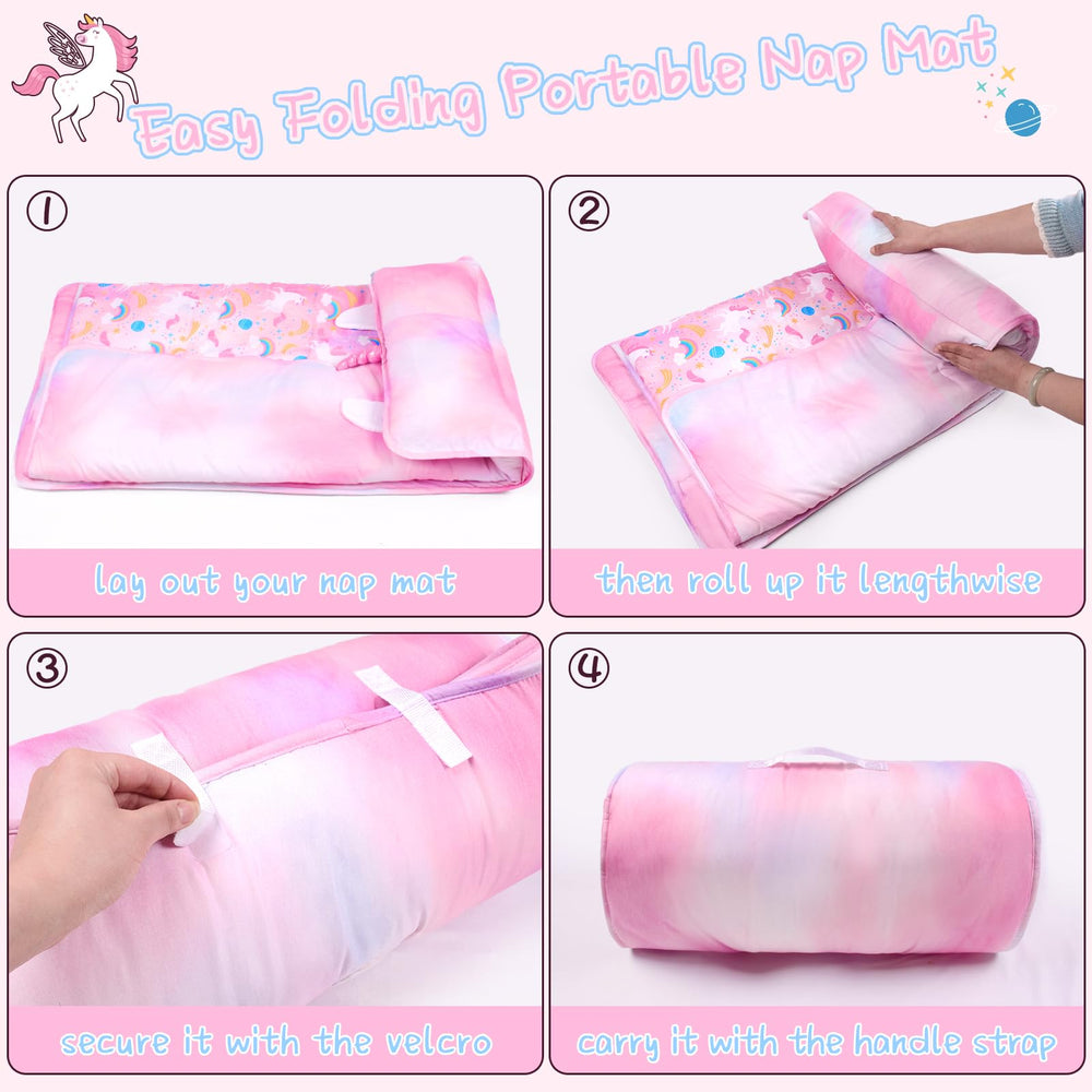 GOPHRALOVE Nap Mat with a waterproof back for spills.