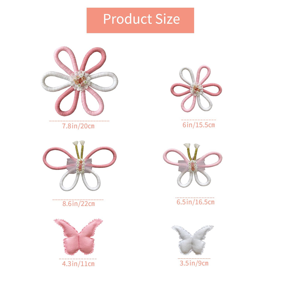 Gordepy large butterfly 6.5-inch macrame wall decor brings whimsy to a nursery.