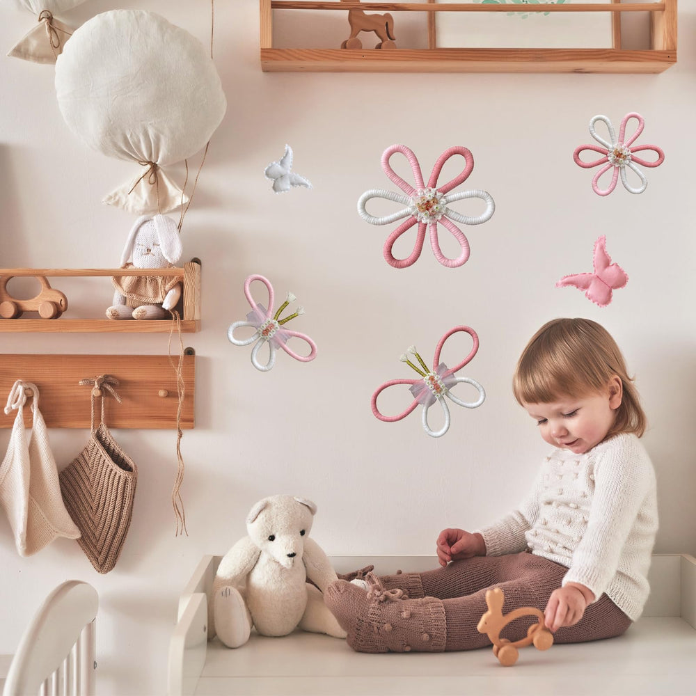 Gordepy pink-white butterfly 4.3-inch decor brightens shelves and walls.