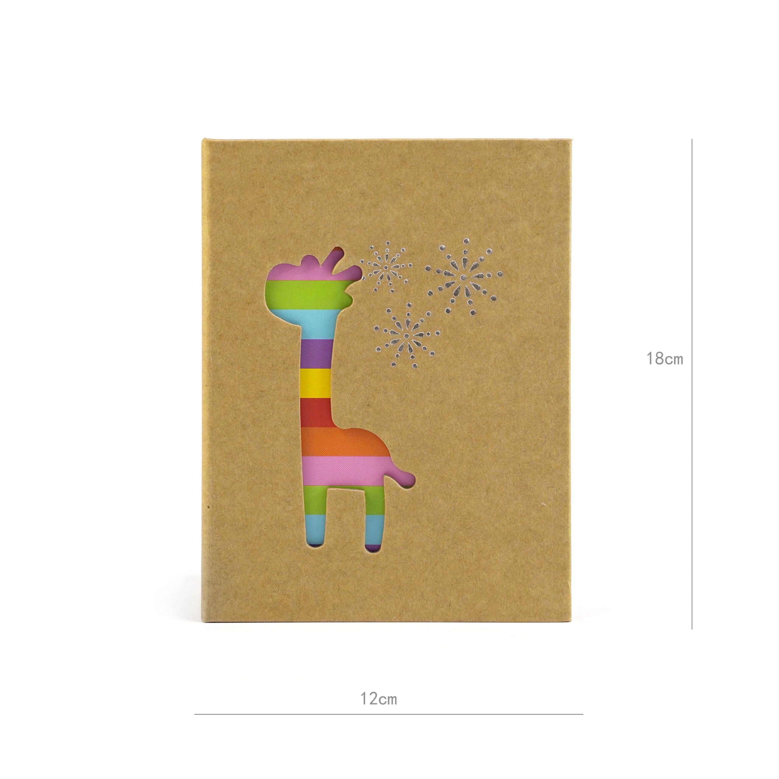 Gorgeousstyles Giraffe Hollow Album with hardboard cover protects memories
