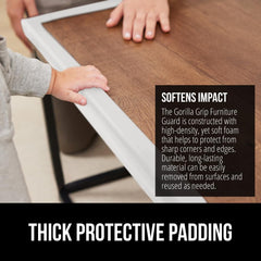 GORILLA GRIP preattached grippers keep the protector securely in place