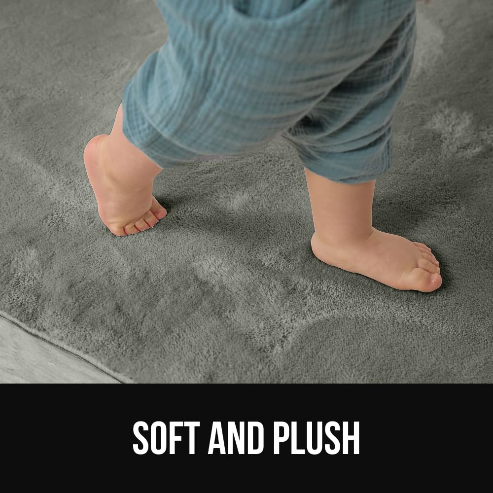 Gorilla Grip kid-friendly rug suitable for nurseries and family spaces.