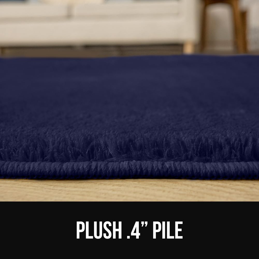 GORILLA GRIP navy 4x6 rug in living room blending comfort and durability
