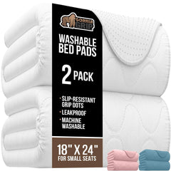 GORILLA GRIP underpad with leakproof edges for overnight protection.