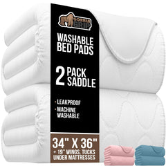 GORILLA GRIP washable toddler mattress pad shows leak-proof edges for bed protection