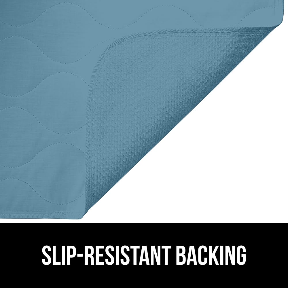 Quilted cotton top layer feels soft and comfortable on Gorilla Grip underpads.