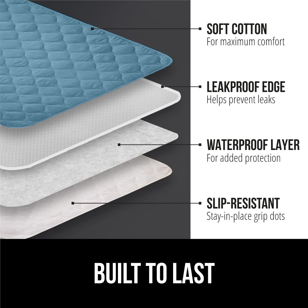 GORILLA GRIP underpads with slip-resistant backing stay in place while sleeping.