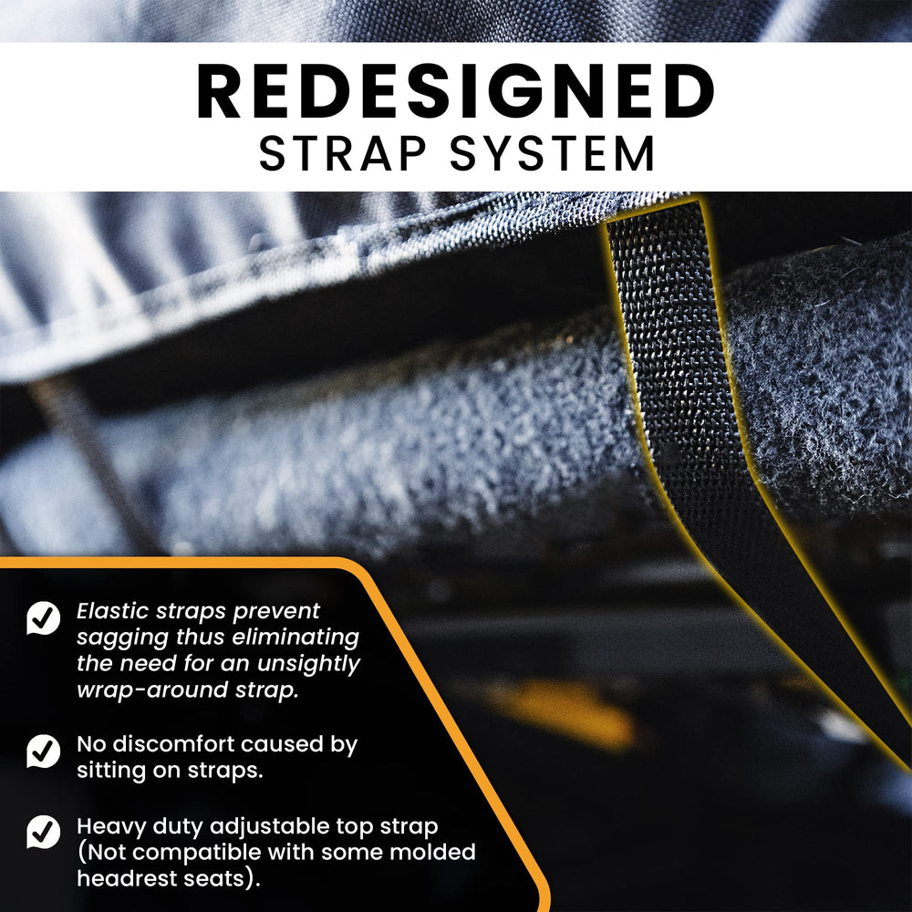 Gorla Gear buckle strap around the headrest post secures the mat