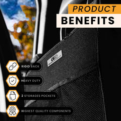 Gorla Gear pockets show thicker mesh and sturdy stitching for durable storage