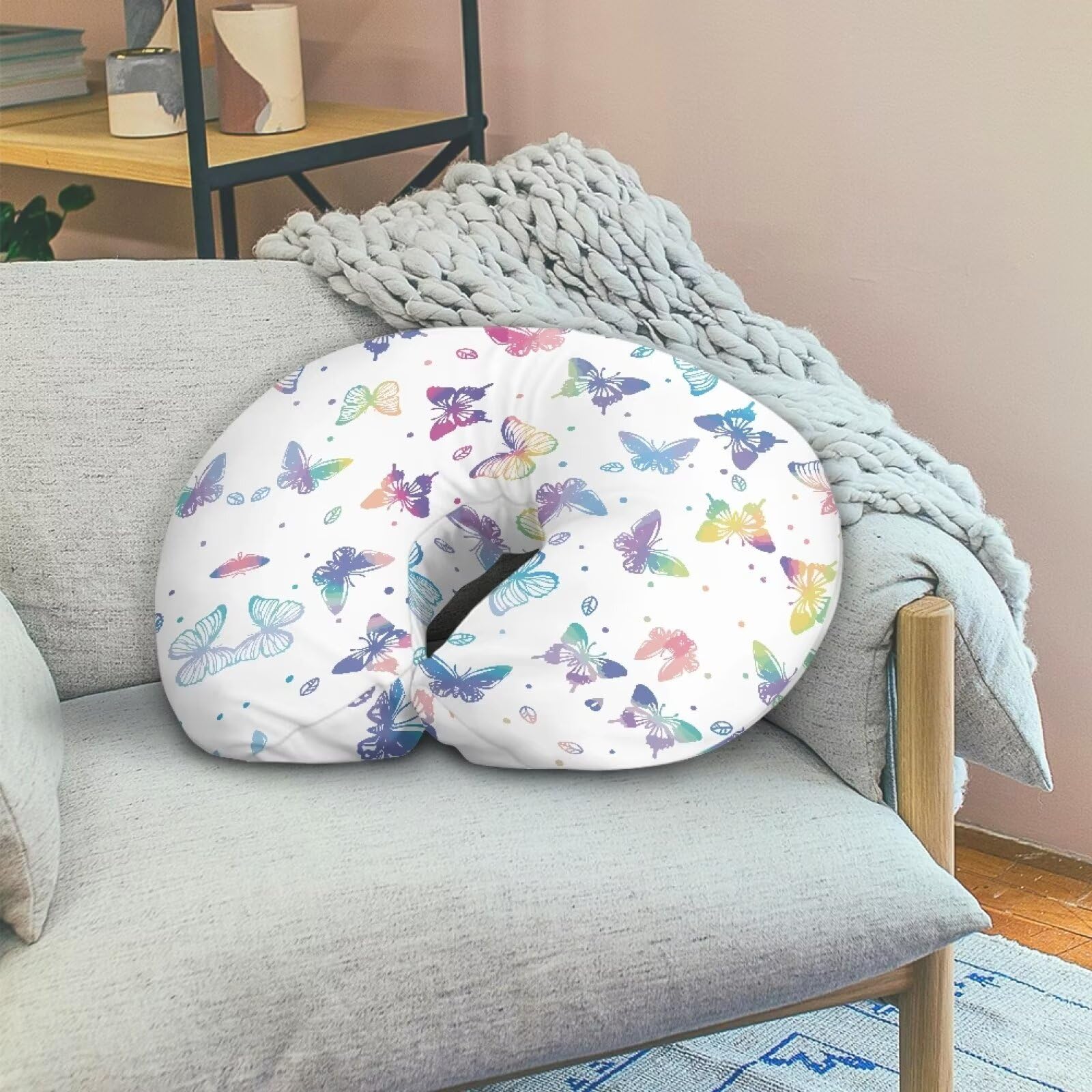 Goronwyfloyd baby nursing room setup adds tidy, cozy ambiance.