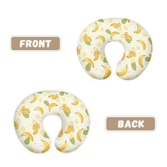 Goronwyfloyd banana and leaf design cover fits U-shaped pillows for easy care