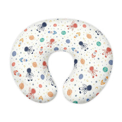 Goronwyfloyd breastfeeding pillow slipcover featuring astronaut rocket print for feeding comfort