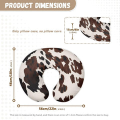 Goronwyfloyd brown cow print soft polyester material offers lightweight support.