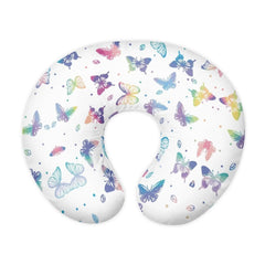 Goronwyfloyd butterfly-pattern cover adds colorful calm to baby nursing moments.