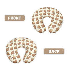 Goronwyfloyd Capybara pillow cover features an ergonomic U-shaped design.