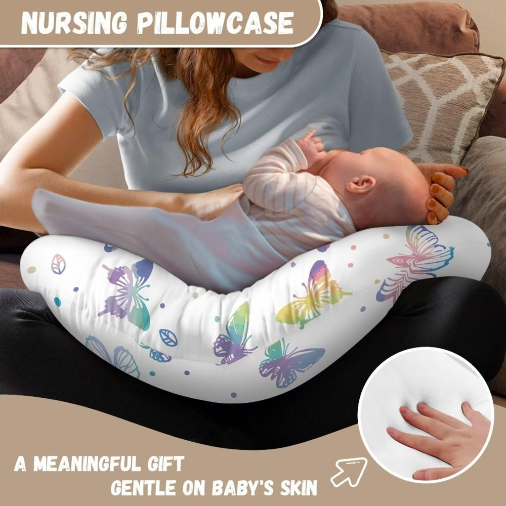 Goronwyfloyd car travel nursing pillow cover keeps pillow clean on trips.