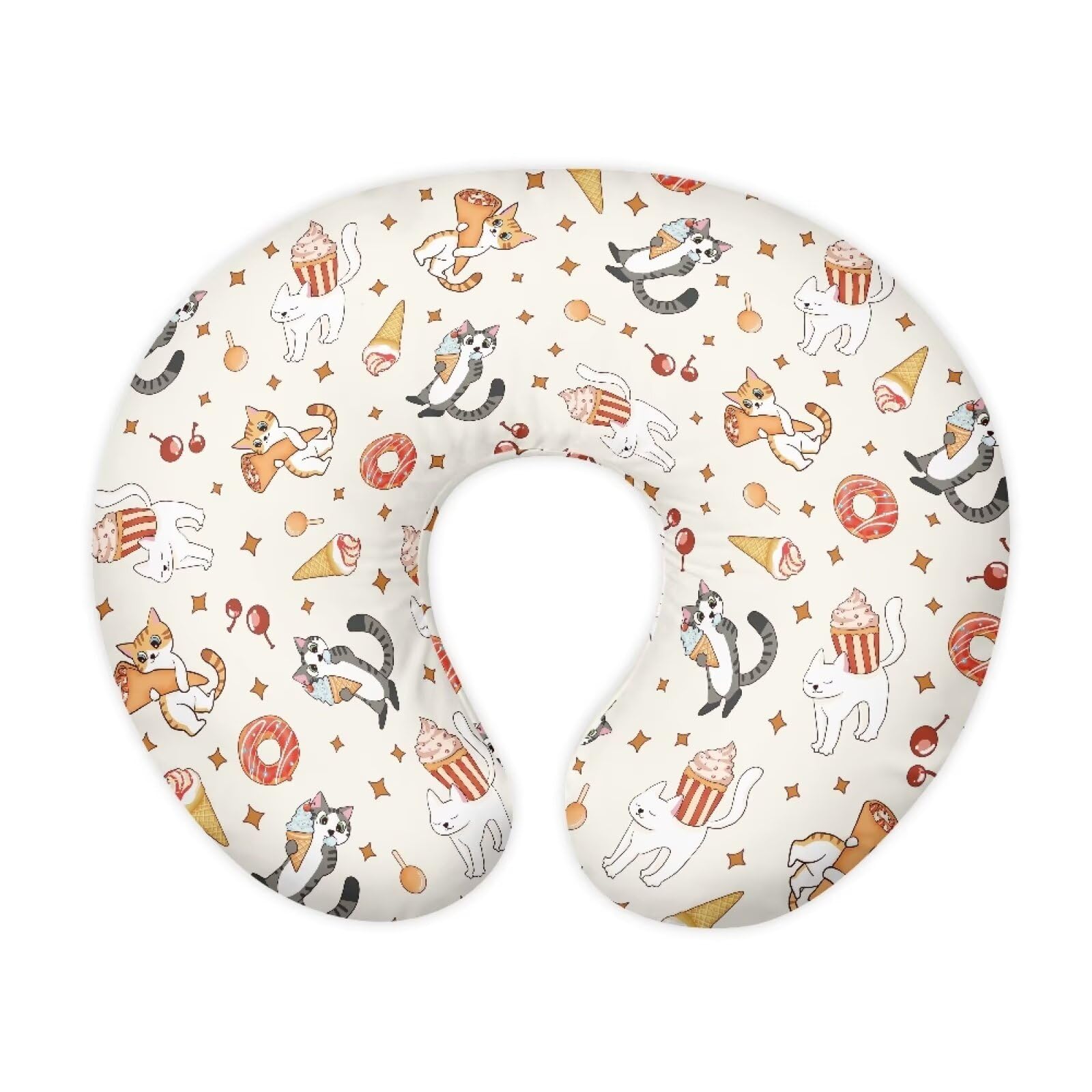 Goronwyfloyd cat and ice cream slipcover front view for cozy nursing.