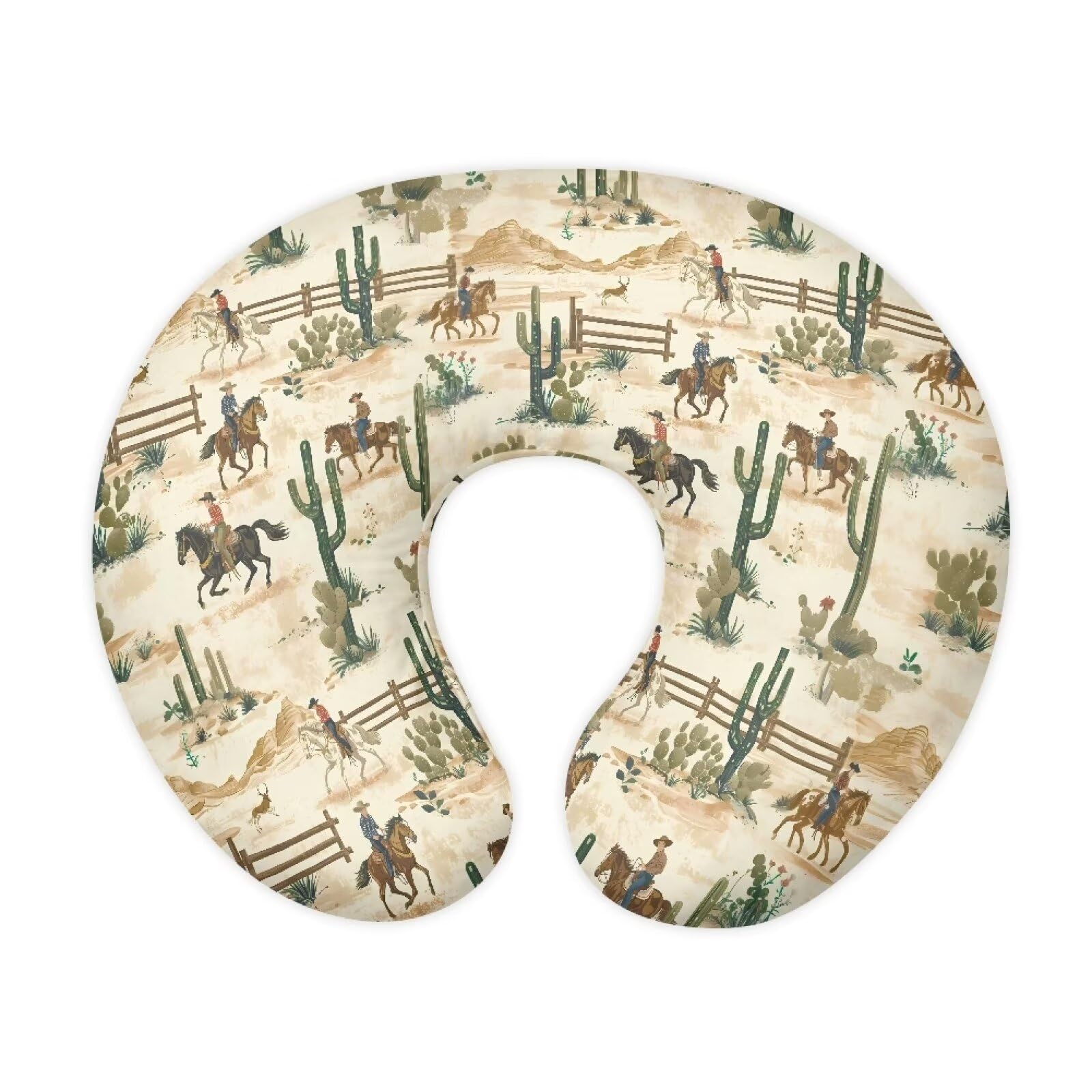 Goronwyfloyd Cowboy and Cacti nursing pillow cover for comfortable feeding sessions