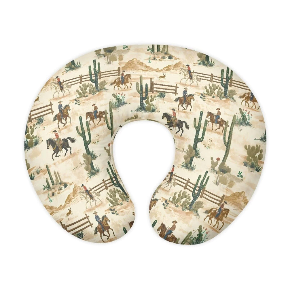 Goronwyfloyd Cowboy and Cacti nursing pillow cover for comfortable feeding sessions
