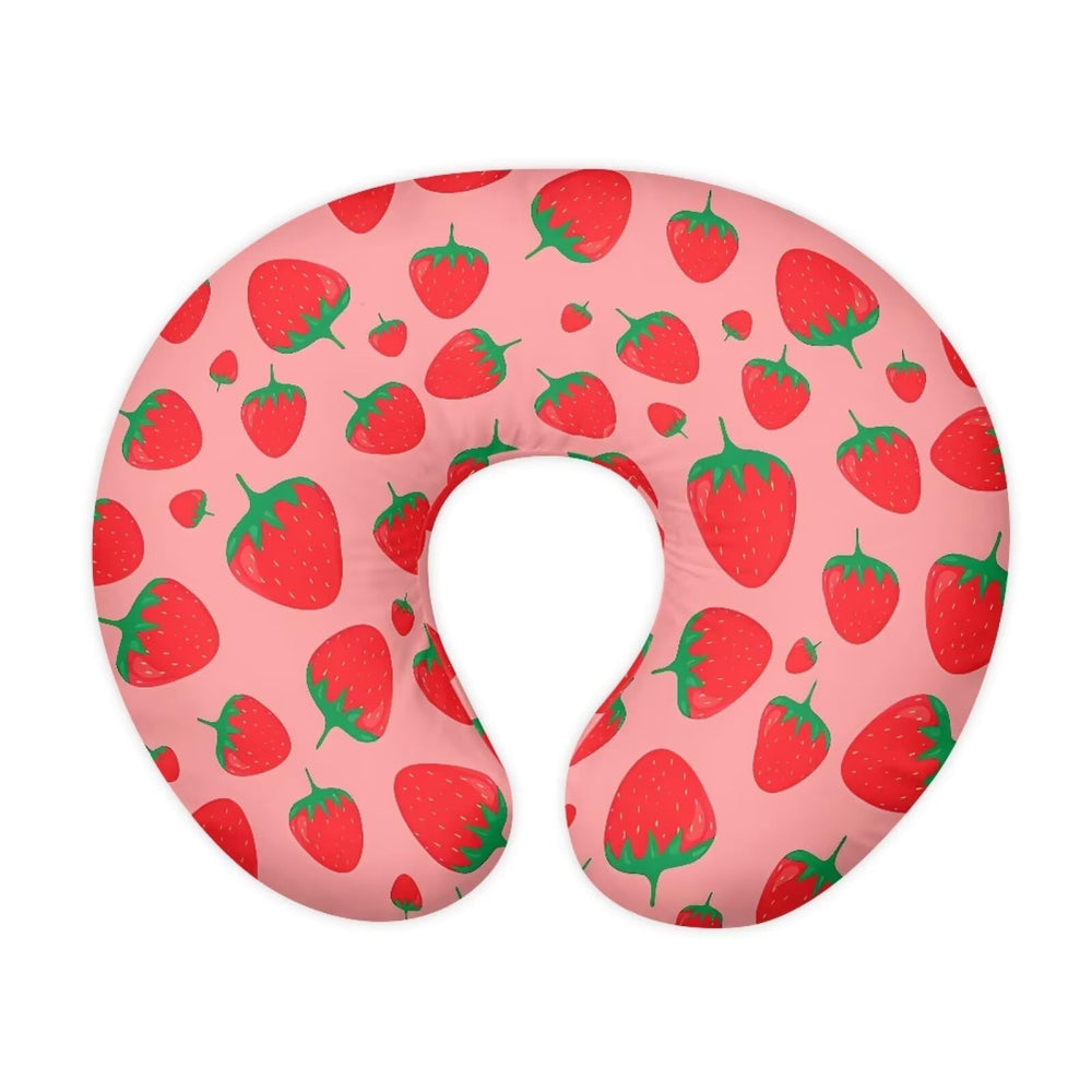 Goronwyfloyd cute strawberry nursing pillow cover shows a cheerful pattern for feeding.