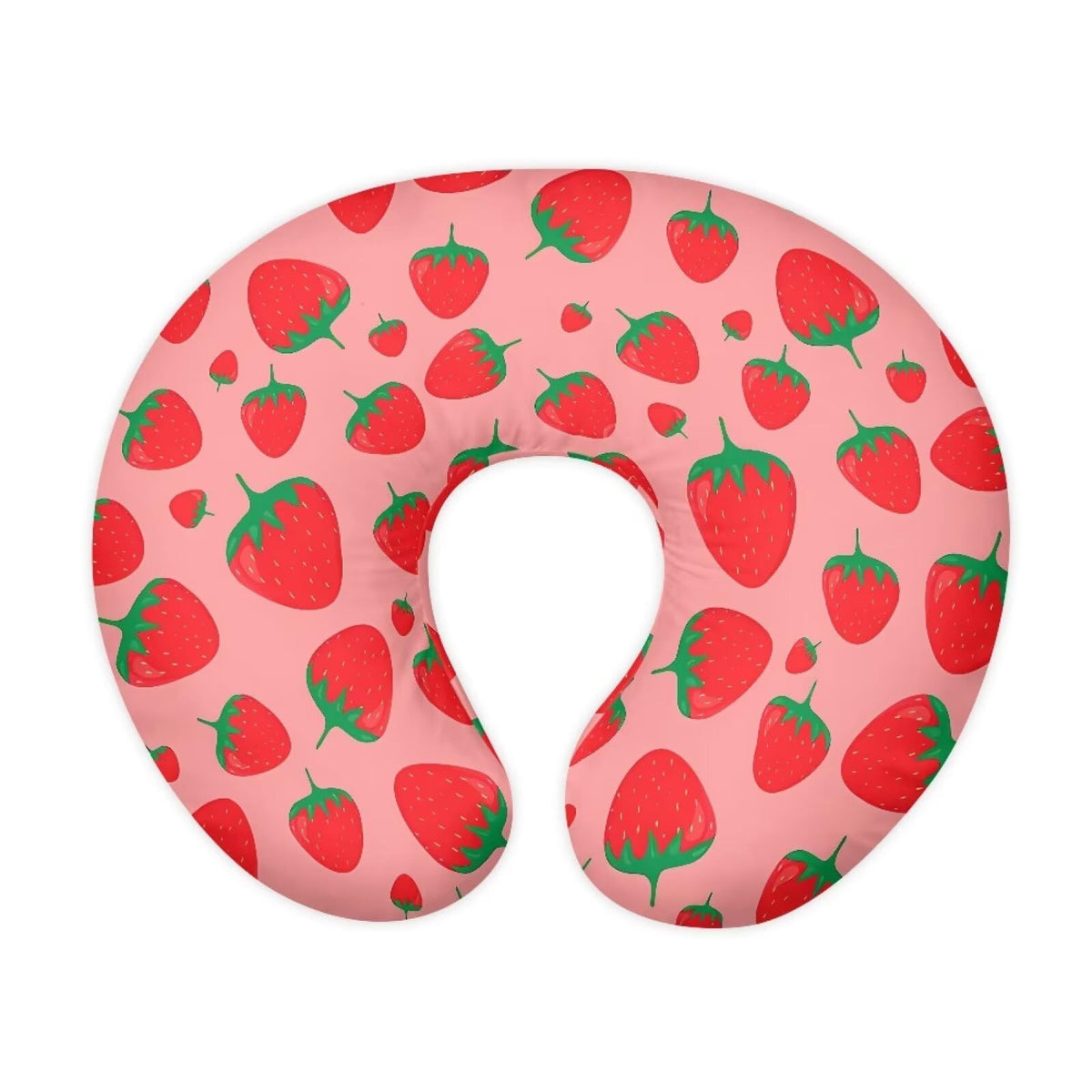 Goronwyfloyd cute strawberry nursing pillow cover shows a cheerful pattern for feeding.