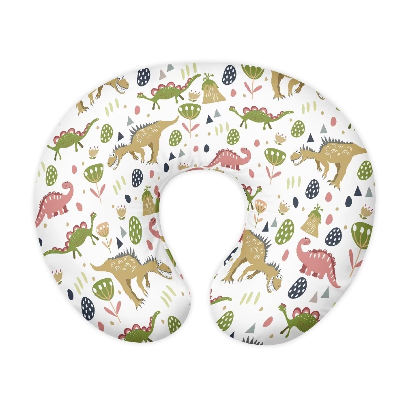 Goronwyfloyd dinosaur floral breastfeeding pillow cover, perfect for cozy feeds and nursery décor.