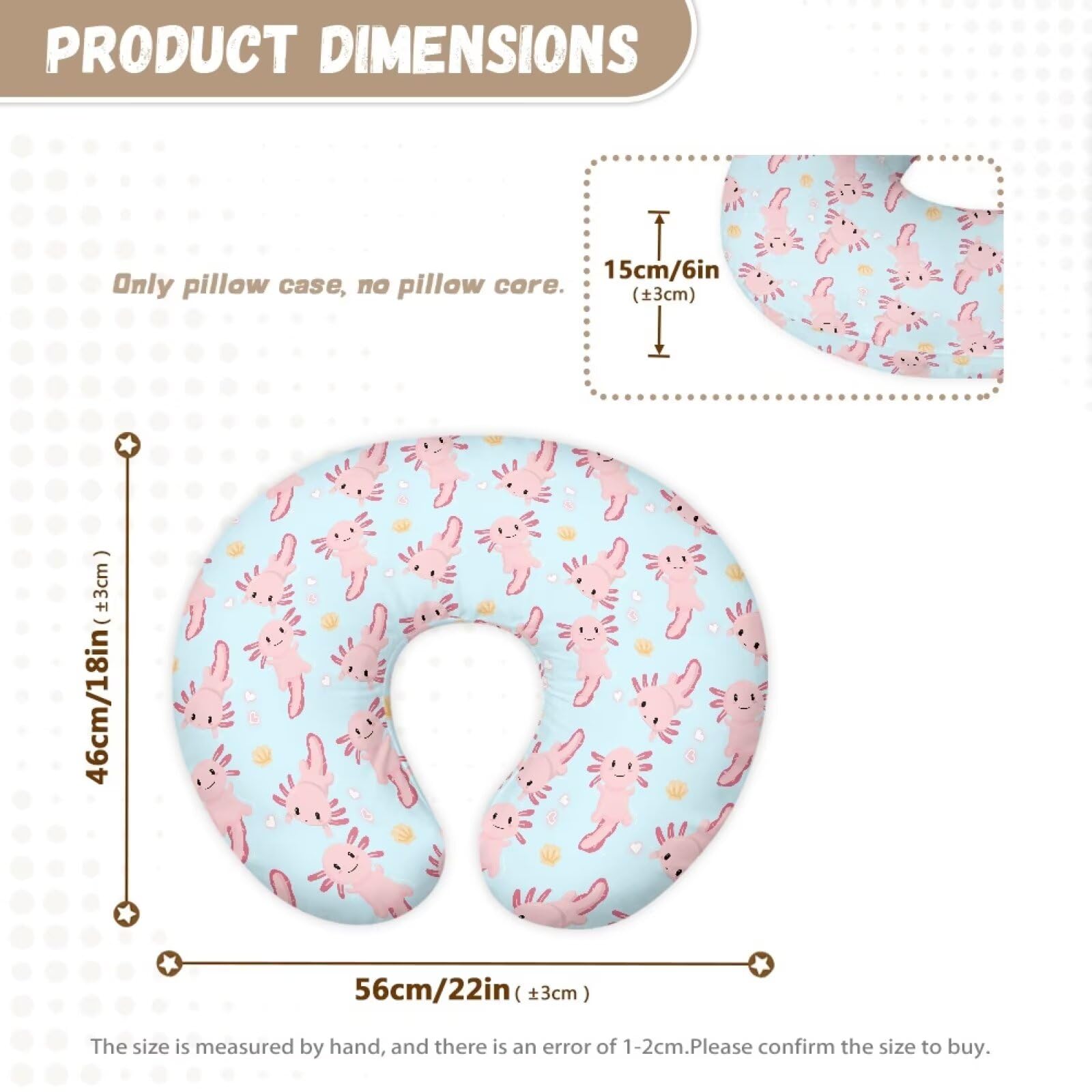 Goronwyfloyd axolotl-themed slipcover highlighting the U-shaped support form