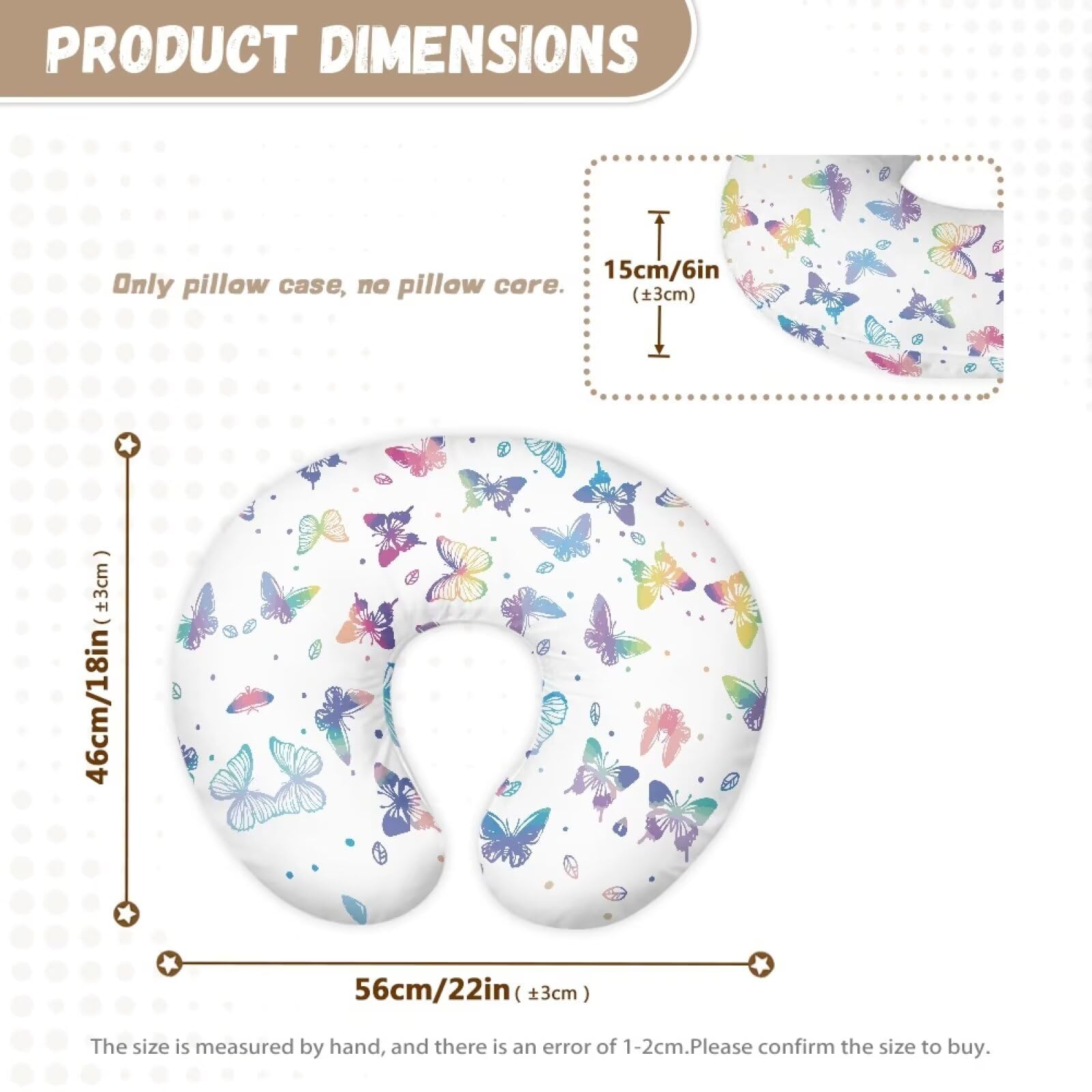 Goronwyfloyd u-shaped support; gentle back and neck support for mom and baby.