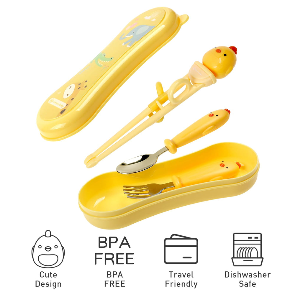 Goryeo Baby chopsticks helper aiding toddler learning and safe hand guidance.