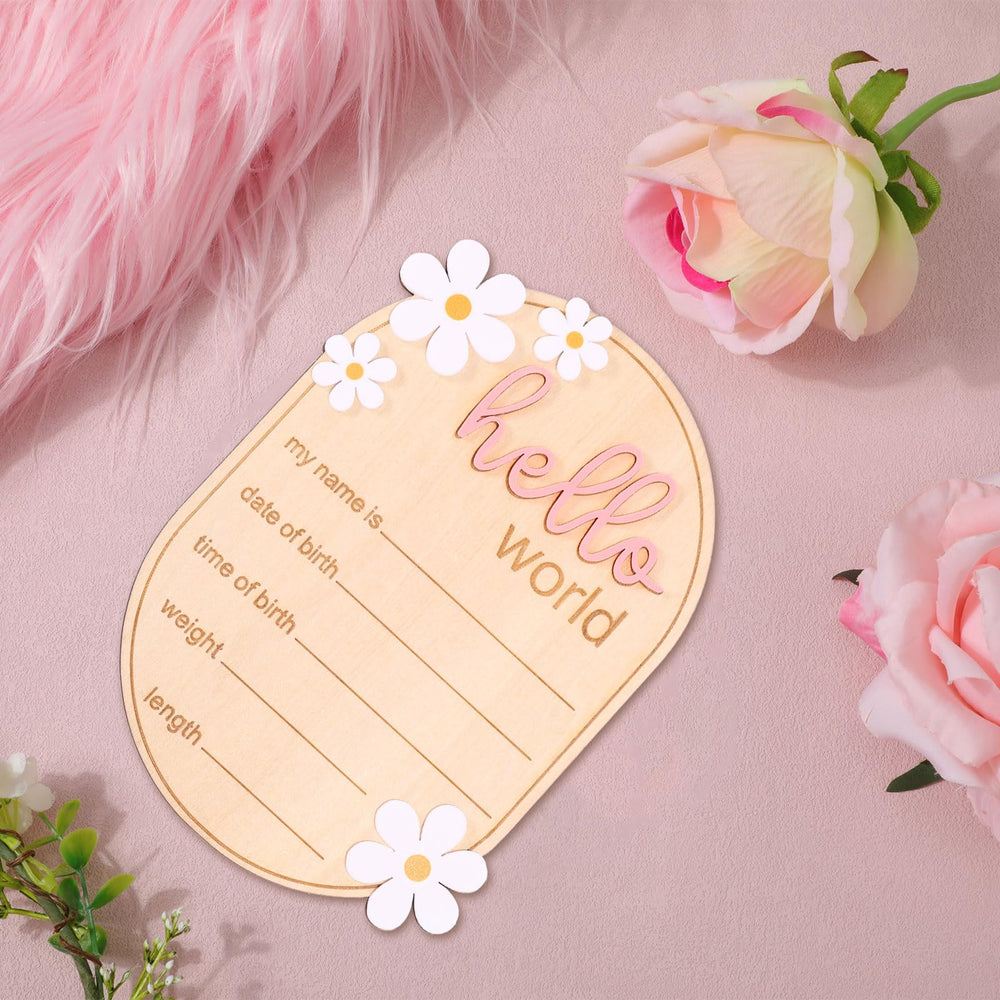 Gosknor announcement board for baby showers, hospital shoots, and nursery decor