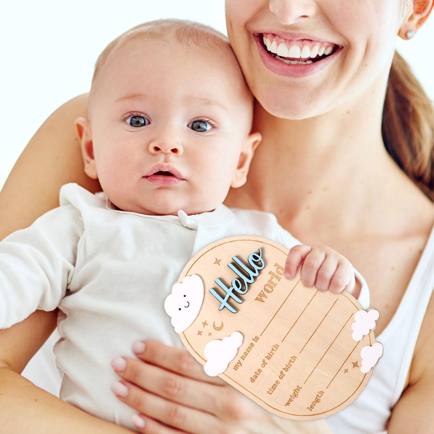 Gosknor baby announcement sign packaging and ready-to-display presentation.