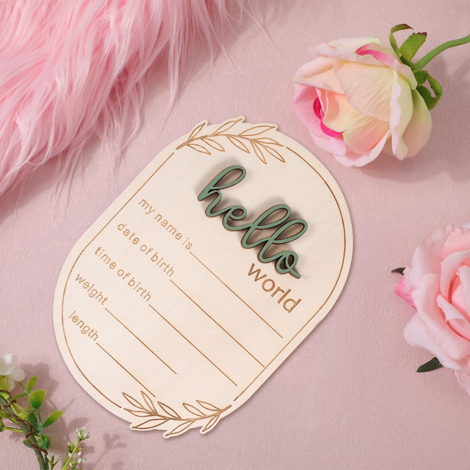 Gosknor birth announcement plaque makes a thoughtful baby shower gift