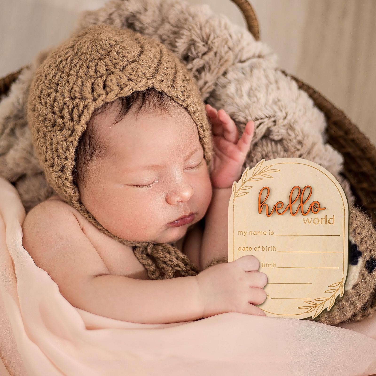 Gosknor birth announcement plaque gift-ready for new families