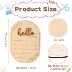 Gosknor wooden sign engraved with birth details for cherished keepsakes