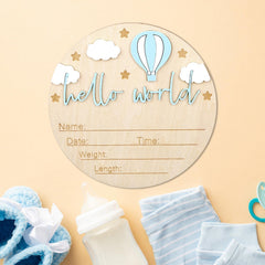 Gosknor 15 cm blue wooden sign for room decor.