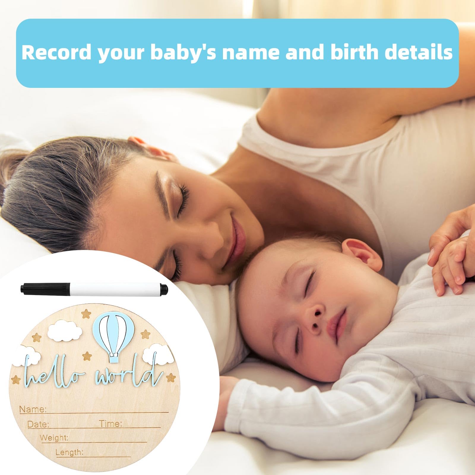 Gosknor baby shower gift sign adds nursery flair.