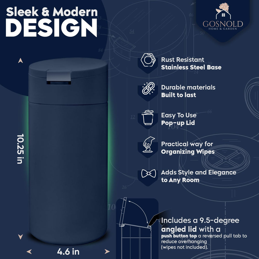 Gosnold Blue Dispenser holds up to 80 wipe rolls for busy spaces