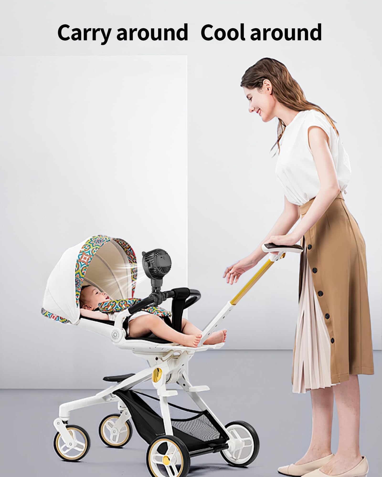 GOTOTO Baby Stroller Fan safety-friendly design provides peace of mind.