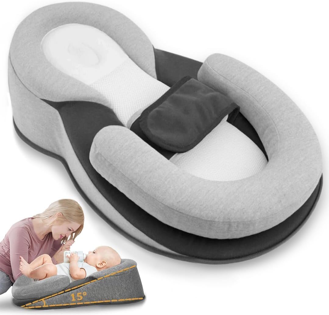 Gotvspt baby lounger pillow provides soft support for newborn lounging.