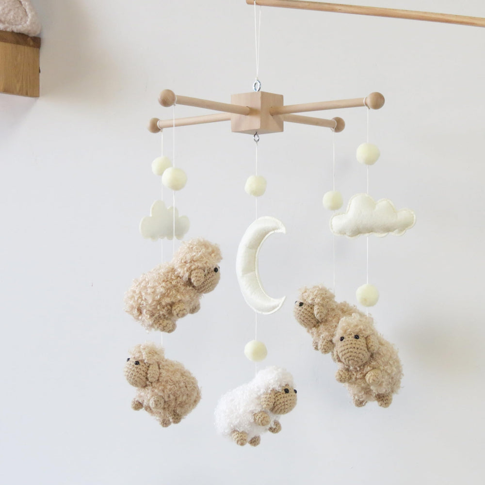 Goukurlsma crochet sheep collection adds soft texture to baby decor.