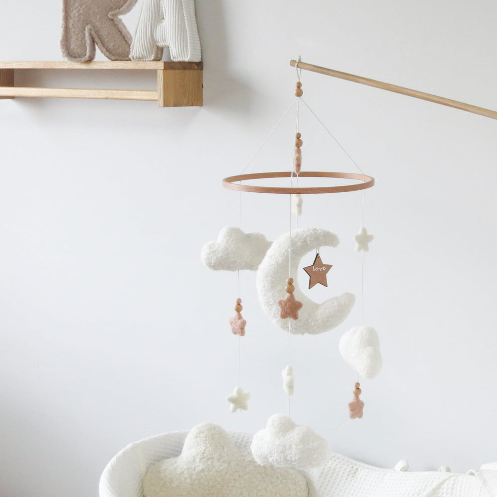 Goukurlsma wooden star beads detail for a tactile accent in the crib canopy or nursery