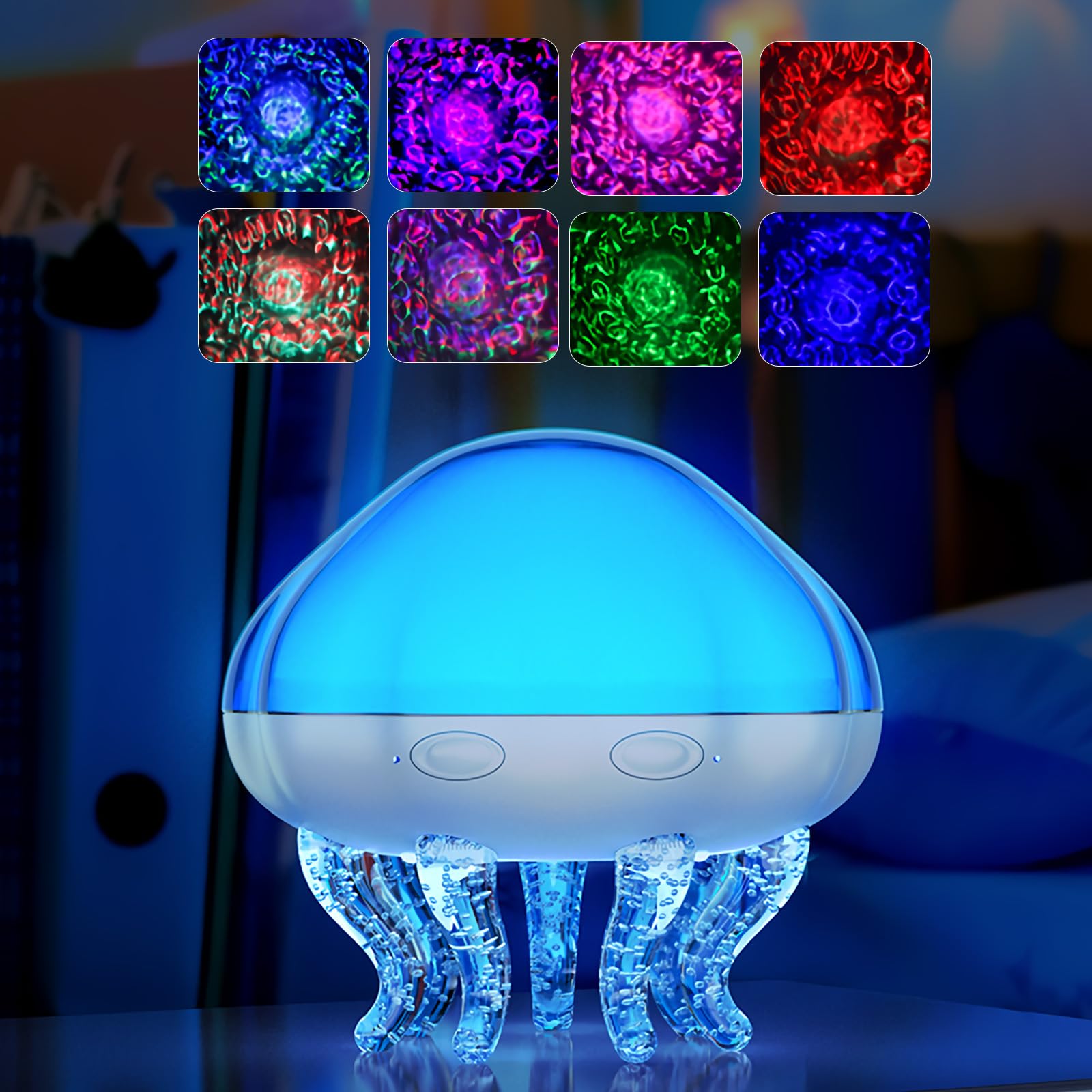 GOUTOOL ocean wave projection light creating a calming ceiling scene.