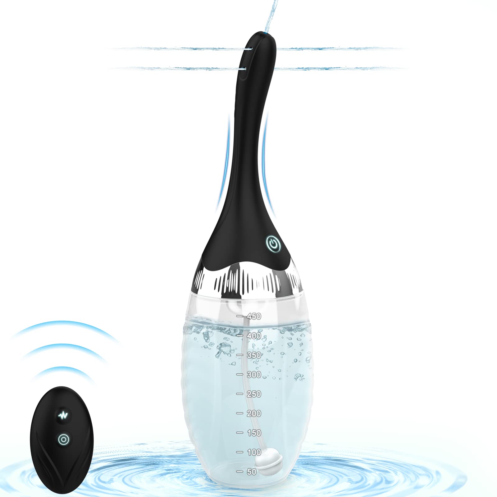 Govkis automatic enema bulb with remote control for hands-free use