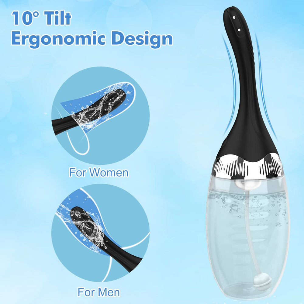 Govkis enema bulb transparent bottle shows cleanable, reusable design