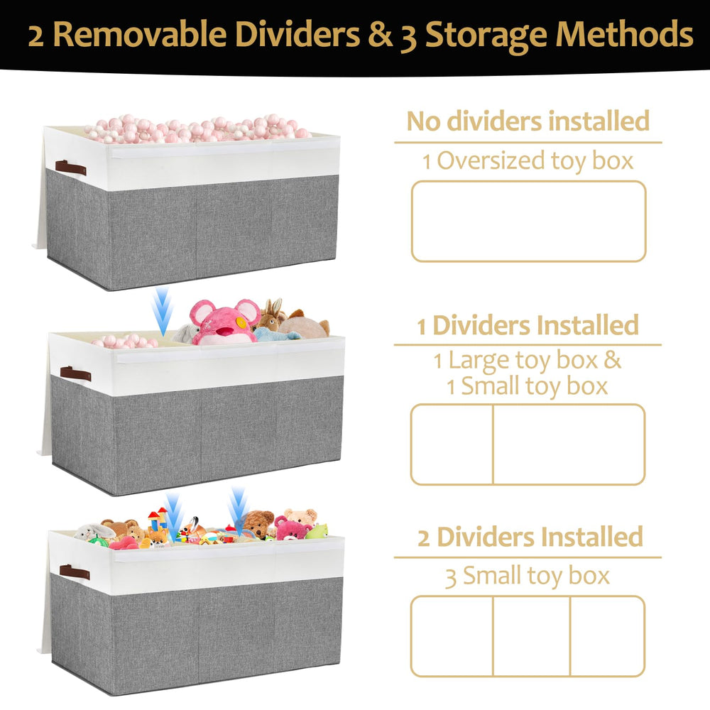 Gowee collapsible toy storage box folds flat for simple storage