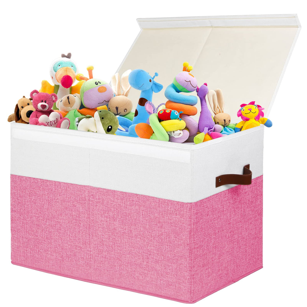 Gowee large toy box with lid keeps toys organized.