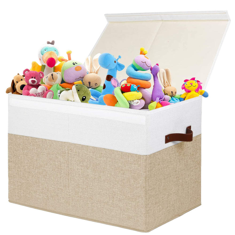 Gowee large toy storage box with lid keeps toys tidy and dust-free.