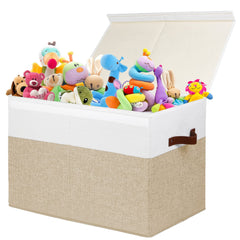 Gowee large toy storage box with lid keeps toys tidy and dust-free.