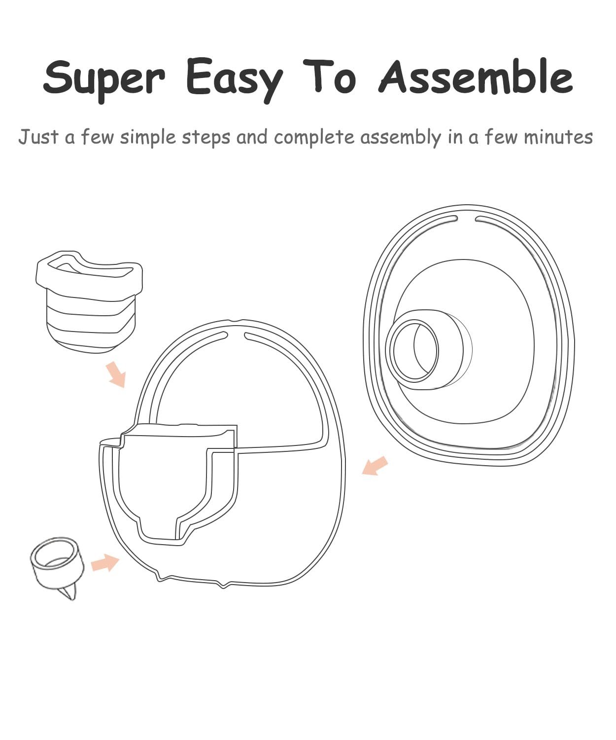 Gowing BPA-free silicone parts for skin-friendly pumping sessions.
