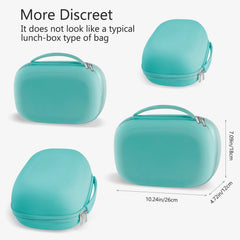 Gowing waterproof case seals contents to guard against spills.